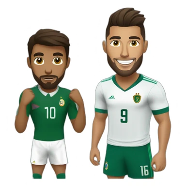 little brown man with a beard next to the great Cristiano Ronaldo playing football sticker