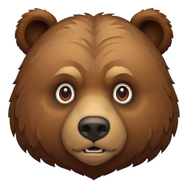 grizzly bear face sticker
