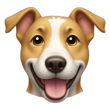 happy dog but like a yellow emoji sticker