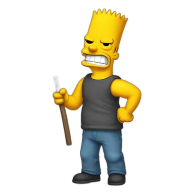 Bart Simpson holding a banner with the text 'Perftet!' sticker