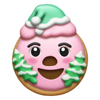 Pastel Christmas cookie sticker