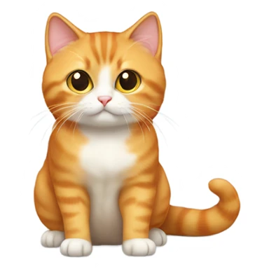 Orange munchkin cat sitting sticker