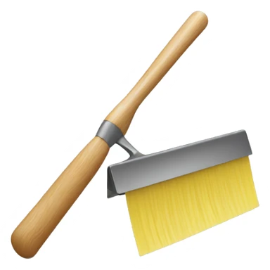 squeegee with long wooden handle sticker