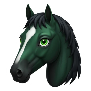green eye black horse sticker