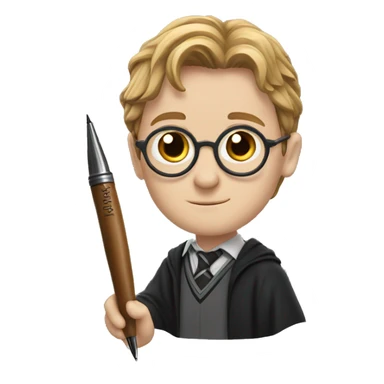 Harry potter using a pen sticker