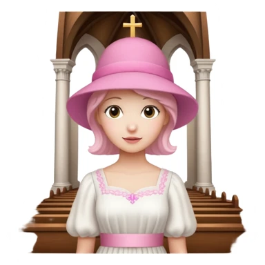 Hellrosa Kirchen ait sticker