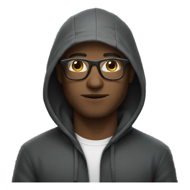 Man with hoodie and glasses. sticker