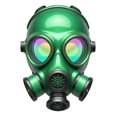 glitter green viper valorant gas mask sticker