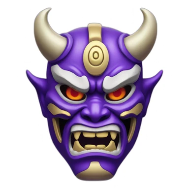 ultraviolet japanese oni mask sticker