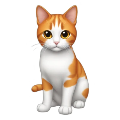 Orange, black and white female cat sticker