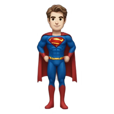 andrew garfield with superman custome full body sticker