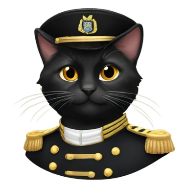 Admiral black cat sticker