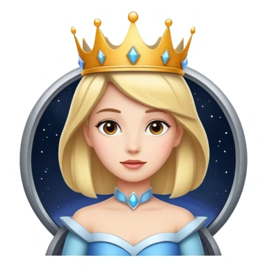 Princess on a space ship sticker