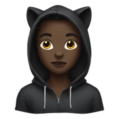 Black Panther wearing a hoodie  sticker