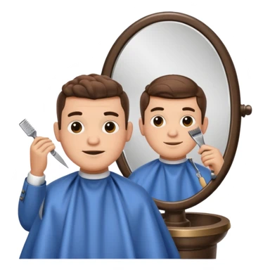 Bufo getting a haircut at the barber  sticker