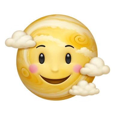 planet venus smiley face sticker