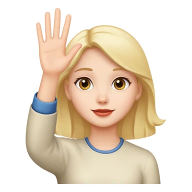 A girl waving goodbye  sticker