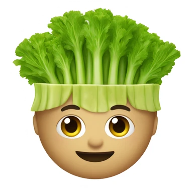 celery with an afro  sticker