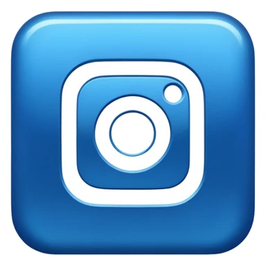 Instagram blue thick meta  symbol sticker