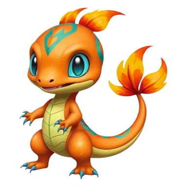 Colorful Exotic Meloetta-Charmander-Virizion-Venom-Stitch-Fakémon-creature-hybrid sticker