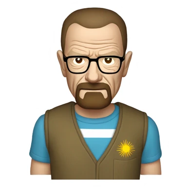 walter white con camiseta de argentina sticker