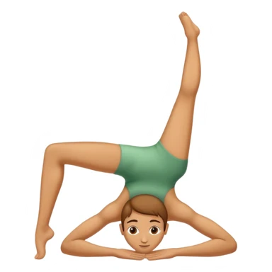 A contortionist putting their legs behind their head  sticker