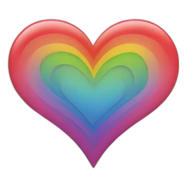 heart rainbow sticker