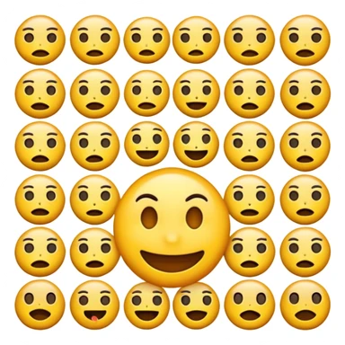 Cool emoji combined with freaky and meh sticker