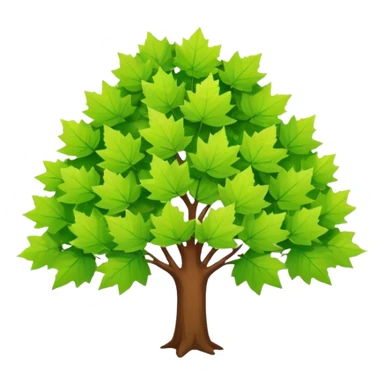 maple tree: flat body small leafs sticker