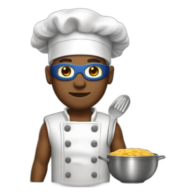 Chief cook white skin dressed as a super hero sticker
