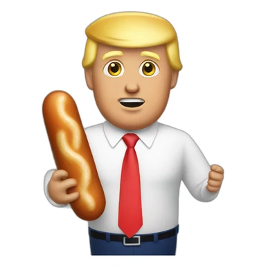 trump-holding-his-sausage sticker