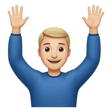 happy dad raising arms sticker