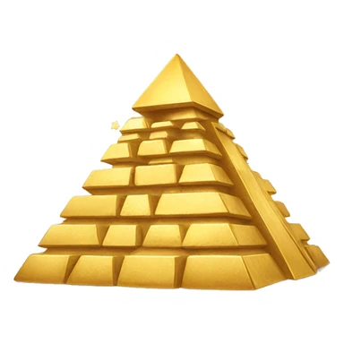 Golden Pyramid with 6 Gold Stars sticker