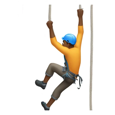 Climber sending a dynamic move sticker