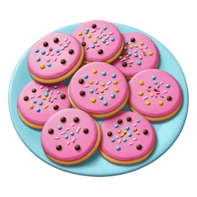 Natale rosa, biscotti estetico  sticker