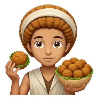 make me an egyptian boy with falafel sticker