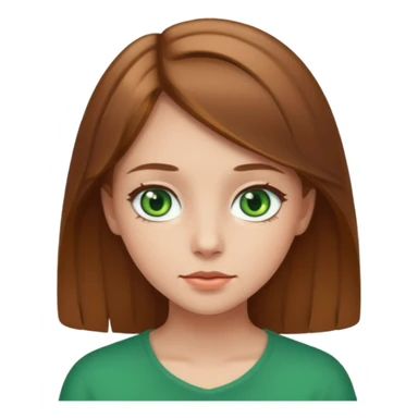 Very light brown haired gorl with green eyes  sticker