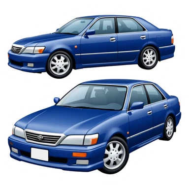 Сделай тойоту Марк 2 (х100) 1997 года, темно синего цвета sticker