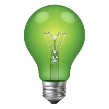 Small icon emoji of idea bulp, minimum details, green #36a767 main color sticker