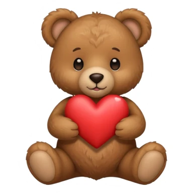 QTeddy bear hold heart sticker