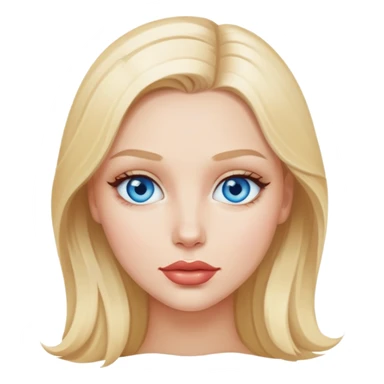 Blonde white girl blue eyes bog lips sticker