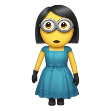 Minion with a dress sticker