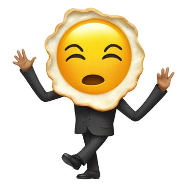 Dancing fried egg sticker