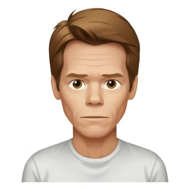 kevin-bacon cartoon wearing shirt sticker