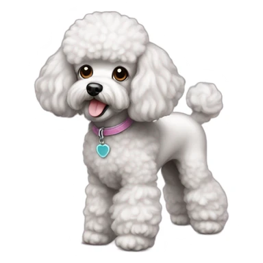 dog Miniature Poodle full body sticker