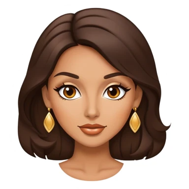 Rich sassy glam brunette woman, super beautiful sticker