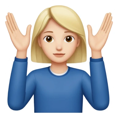 La H con las manos sticker