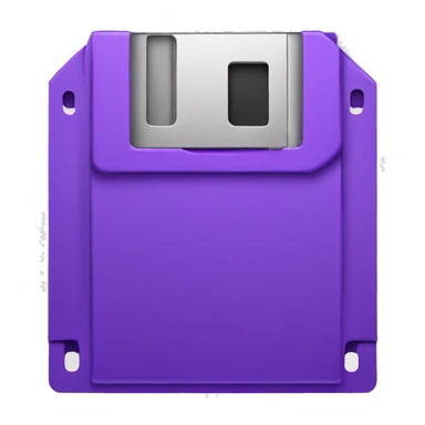 purple floppy disk sticker