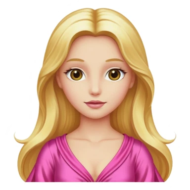 Venus from Gods and Goddesses with long golden blonde hair, pink outfit sticker