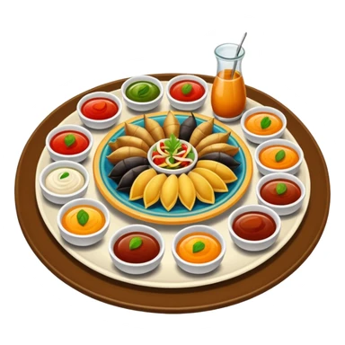 A plate of exotic food sticker